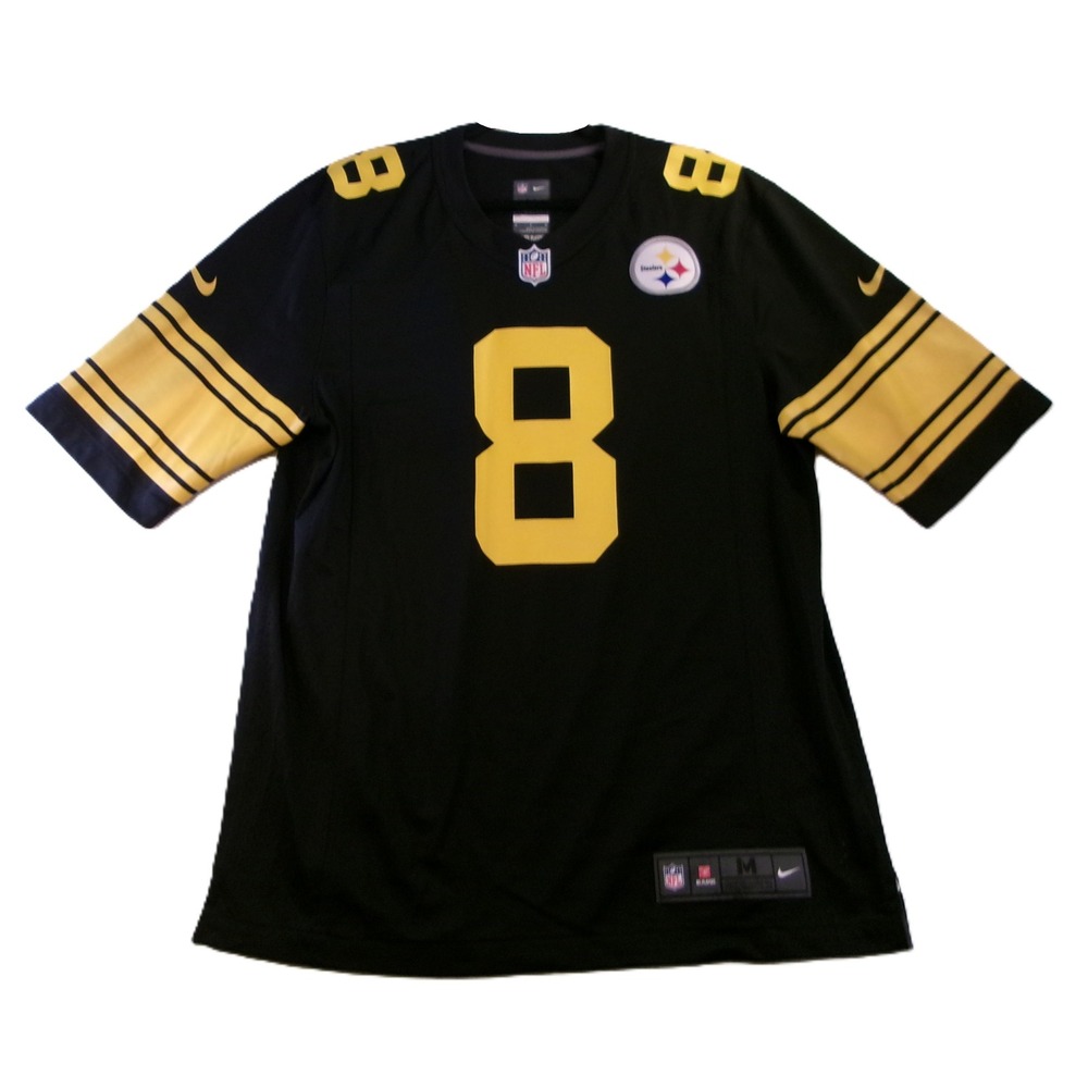 Nike Mens Medium Pittsburgh Steelers Kenny Pickett 8 Jersey Black Gold 67NM-PS2A